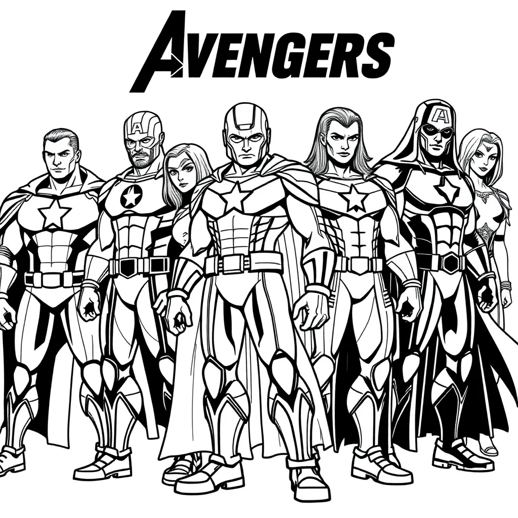 Marvel Avengers coloring page