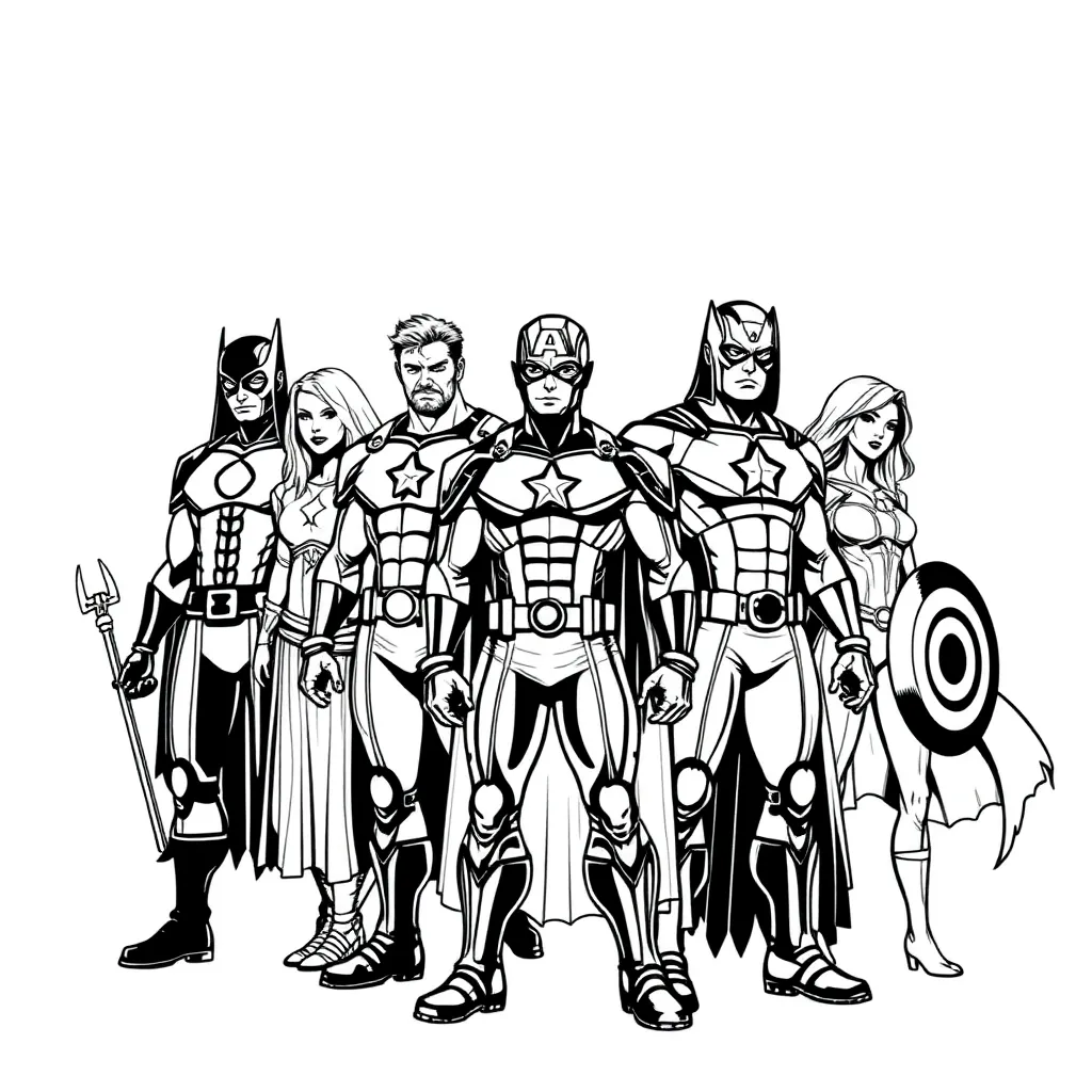 Marvel Avengers coloring page