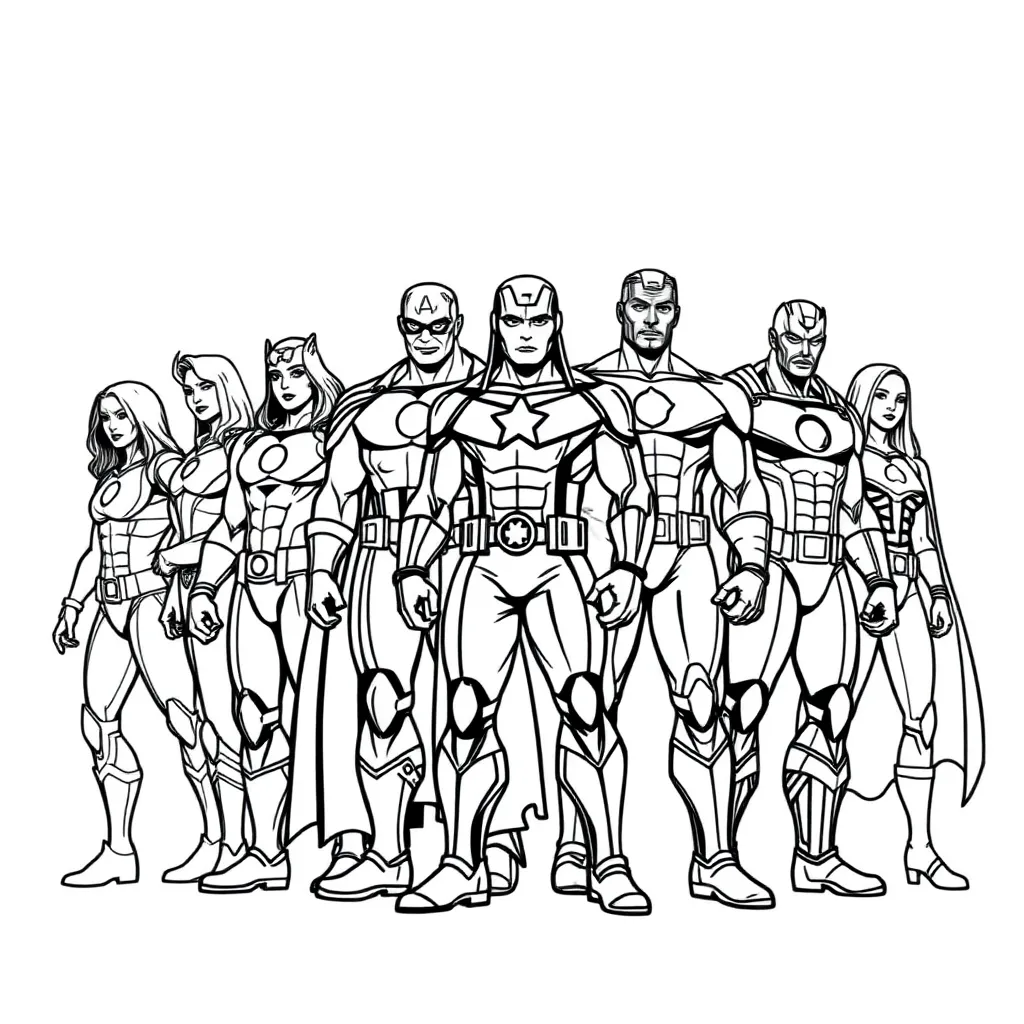 Marvel Avengers coloring page