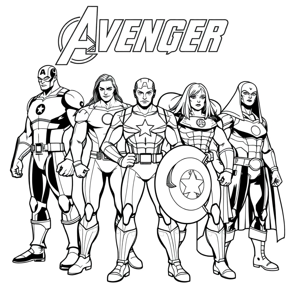 Marvel Avengers coloring page