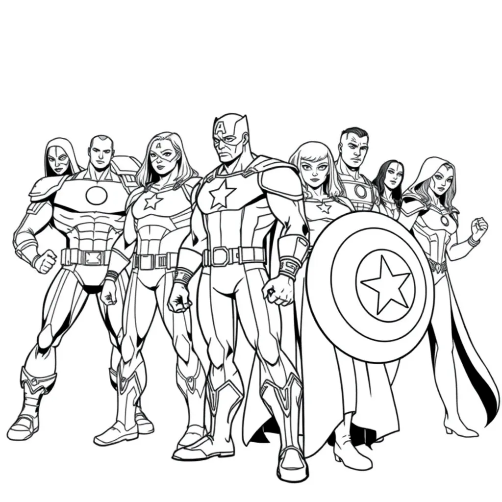 Marvel Avengers coloring page