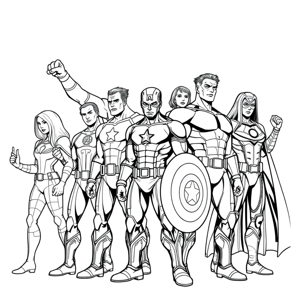 Marvel Avengers coloring page