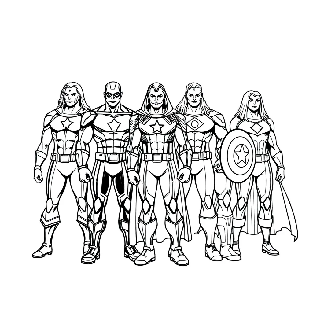 Marvel Avengers coloring page