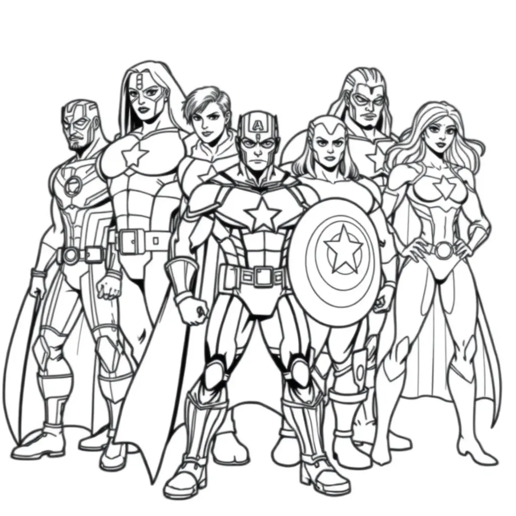 Marvel Avengers coloring page