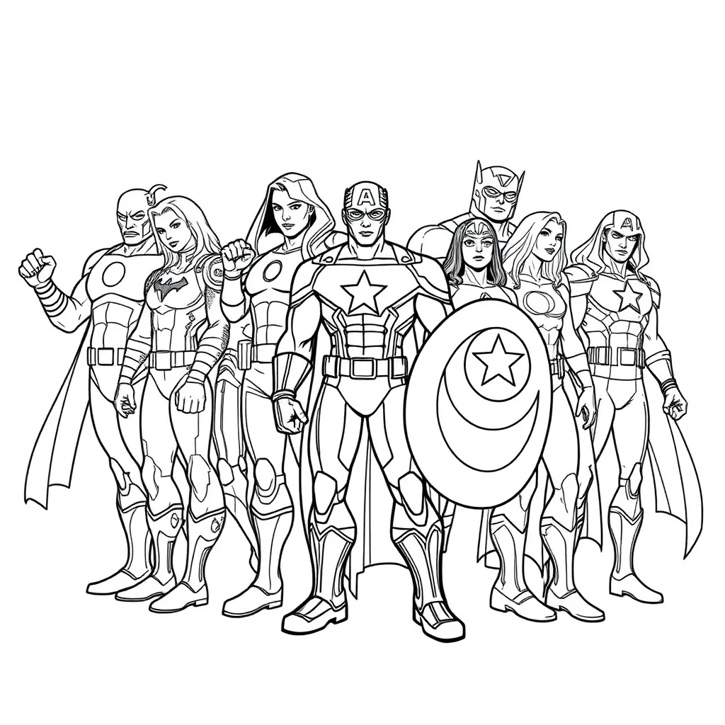 Marvel Avengers coloring page