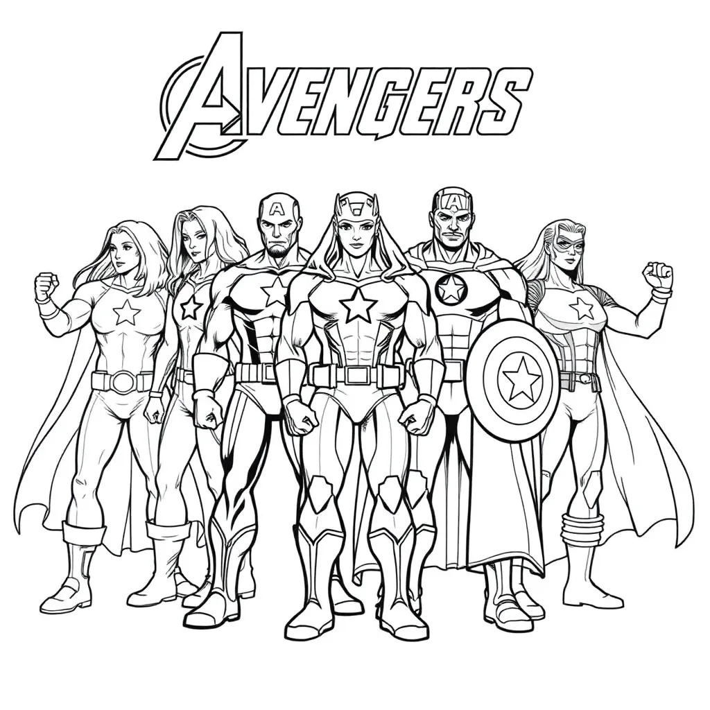 Marvel Avengers coloring page