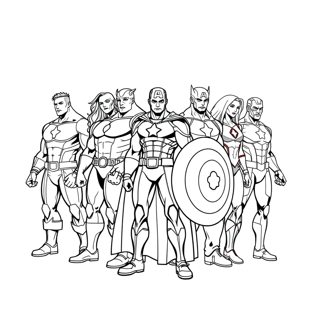 Marvel Avengers coloring page