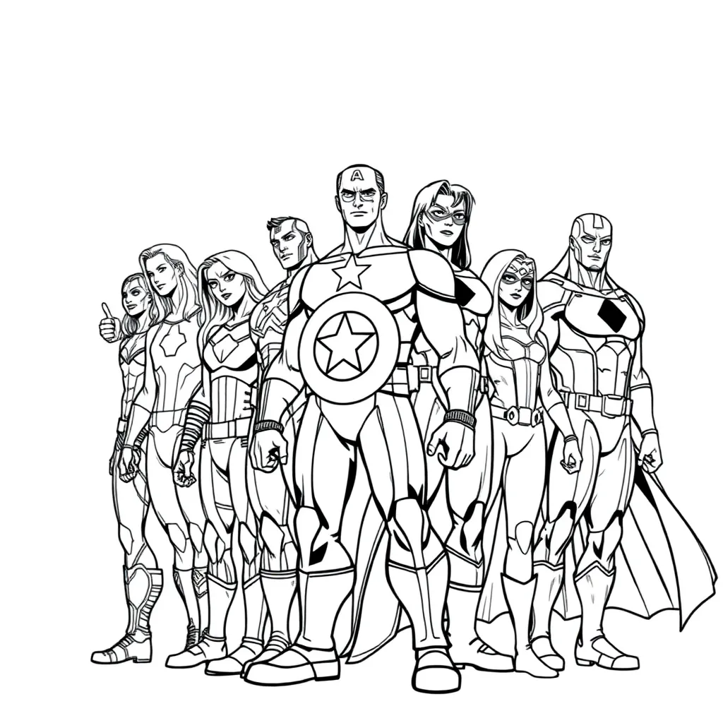 Marvel Avengers coloring page