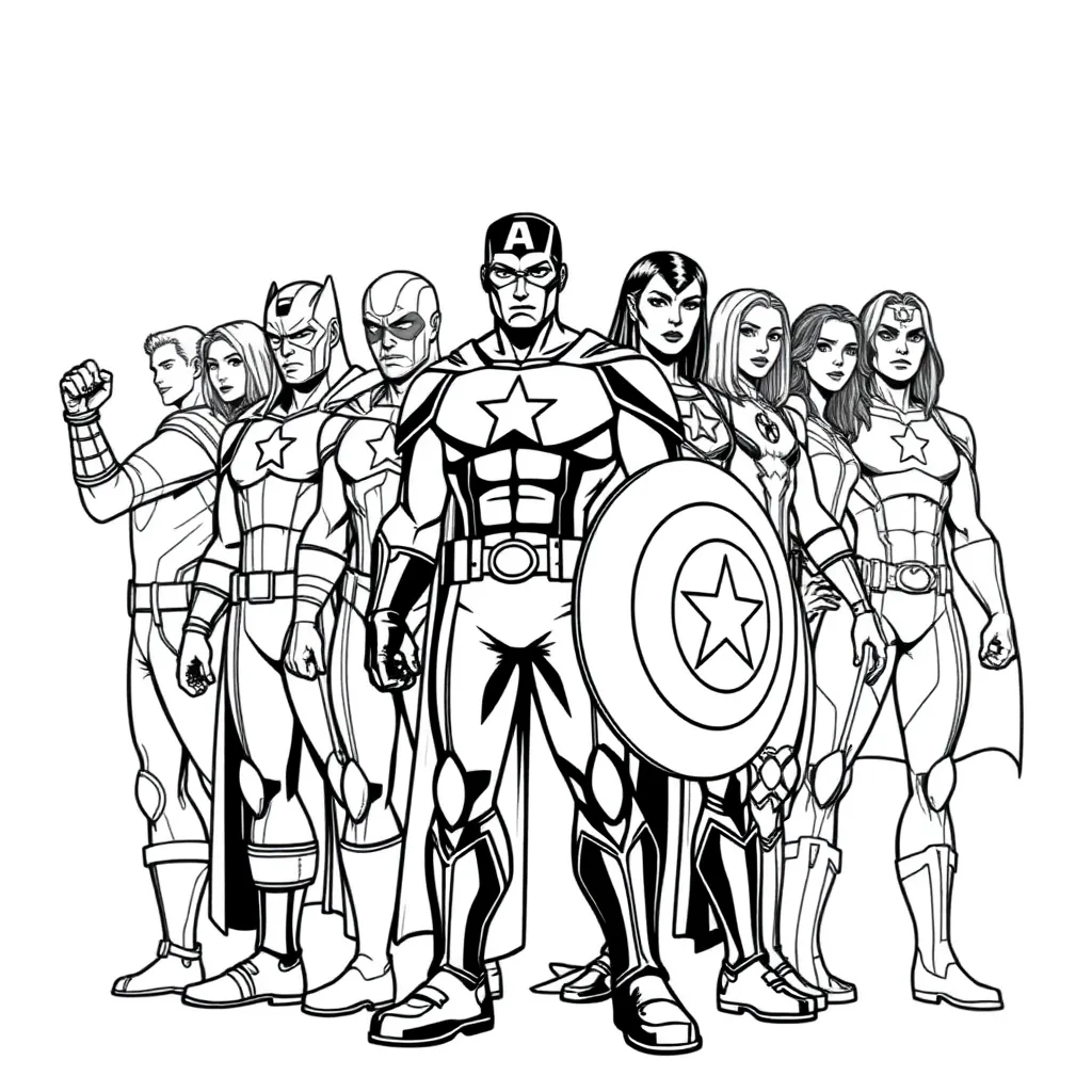 Marvel Avengers coloring page