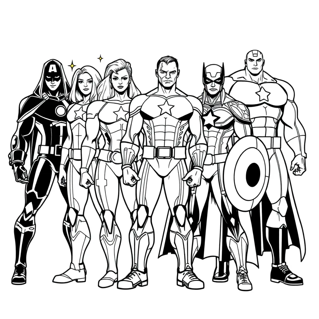 Marvel Avengers coloring page