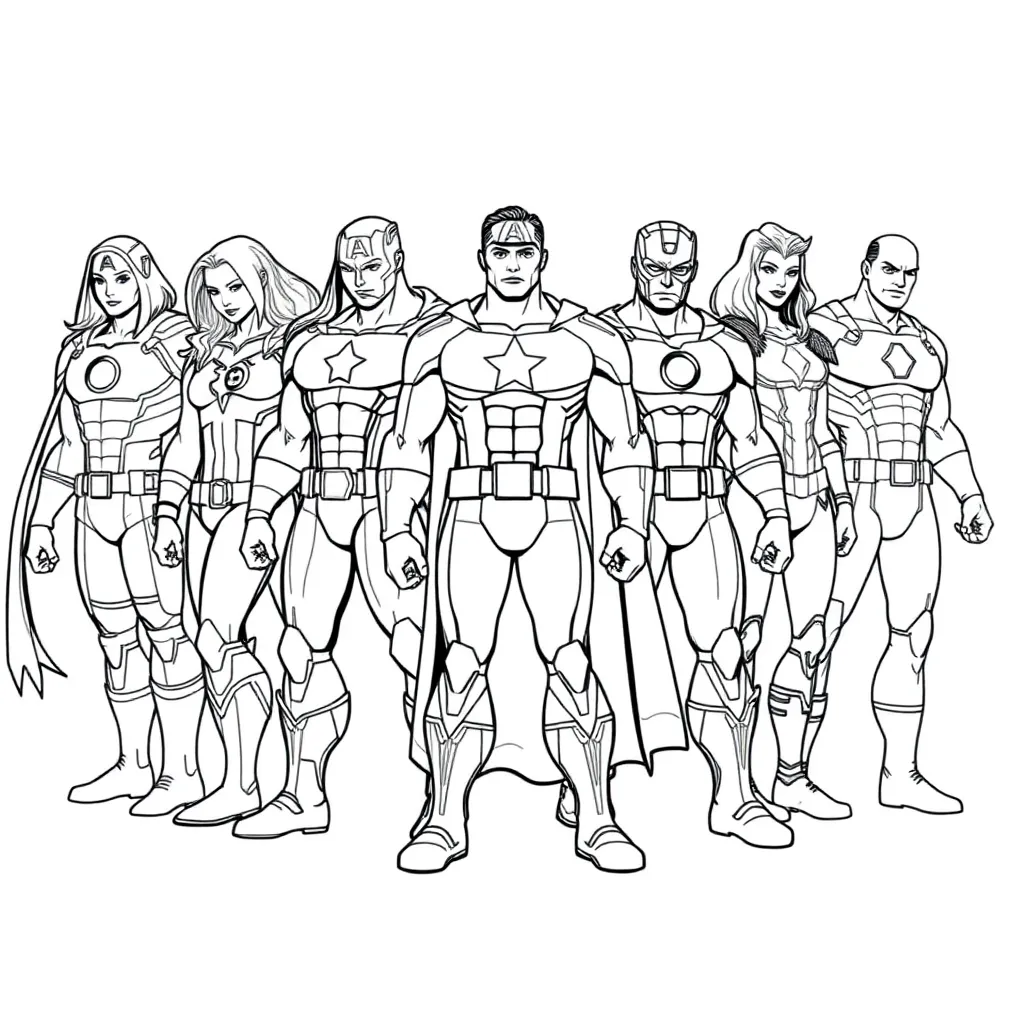 Marvel Avengers coloring page