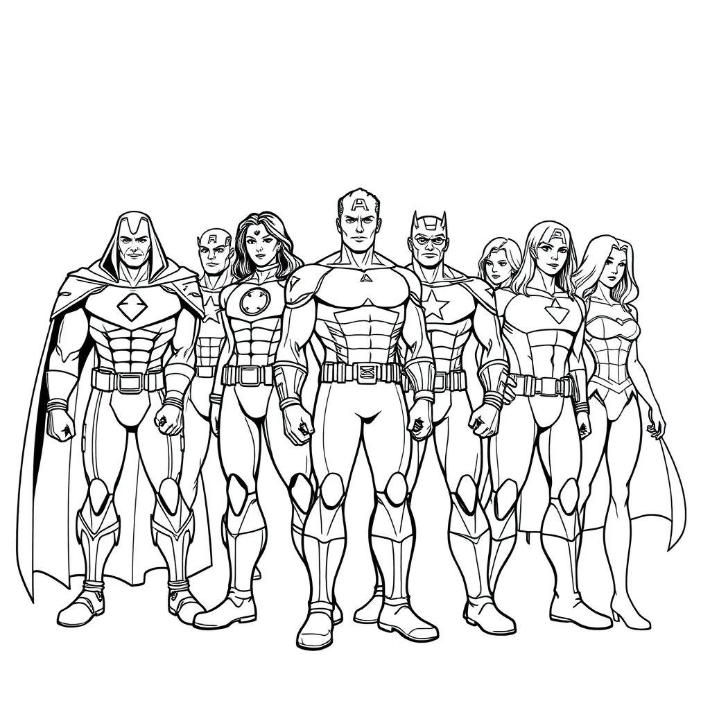 Marvel Avengers coloring page