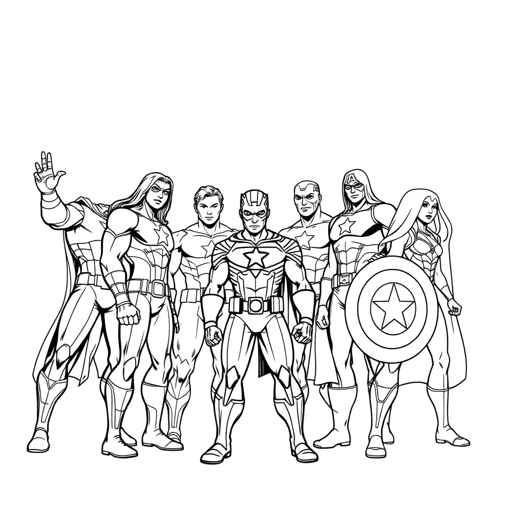 Marvel Avengers coloring page