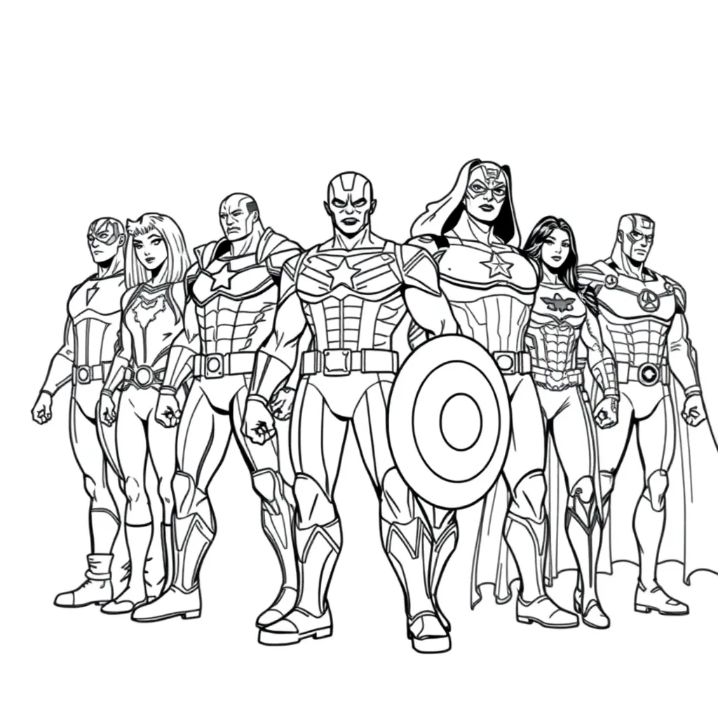 Marvel Avengers coloring page