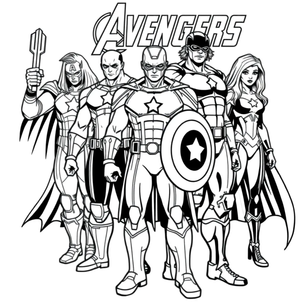 Marvel Avengers coloring page
