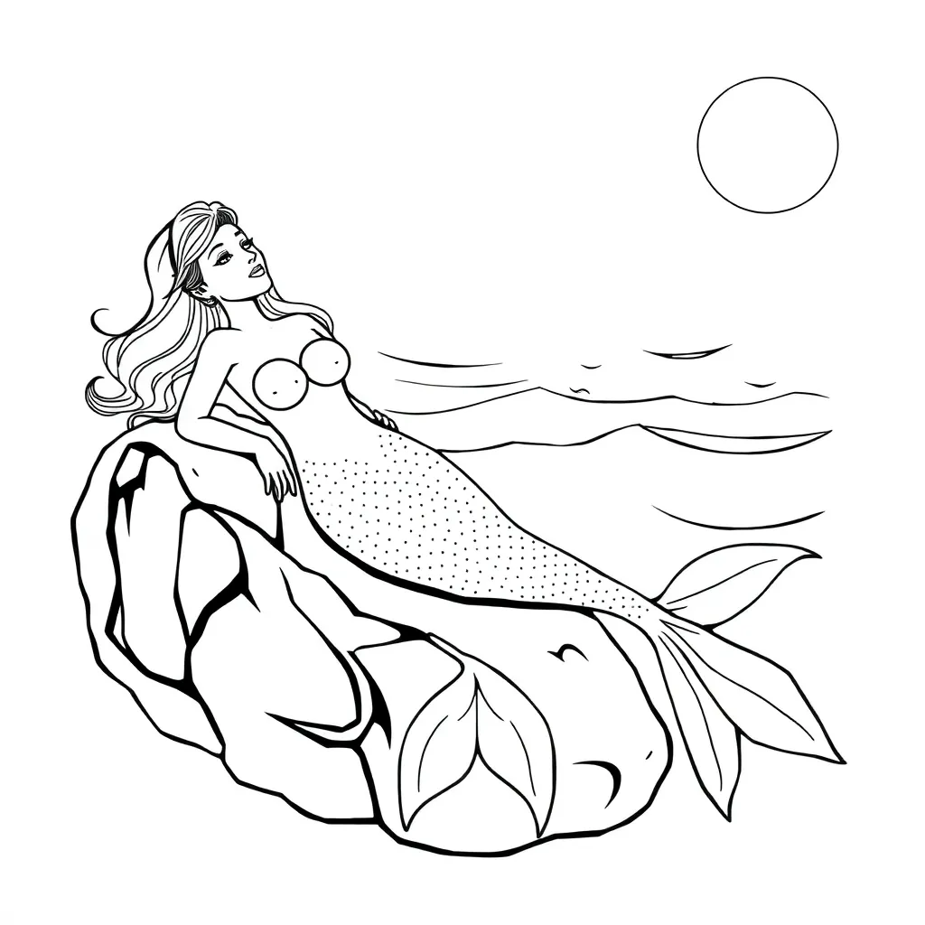 Mermaid coloring page