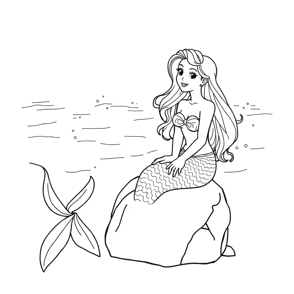 Mermaid coloring page