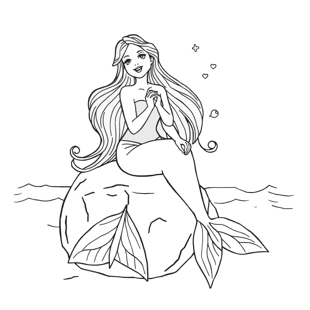Mermaid coloring page