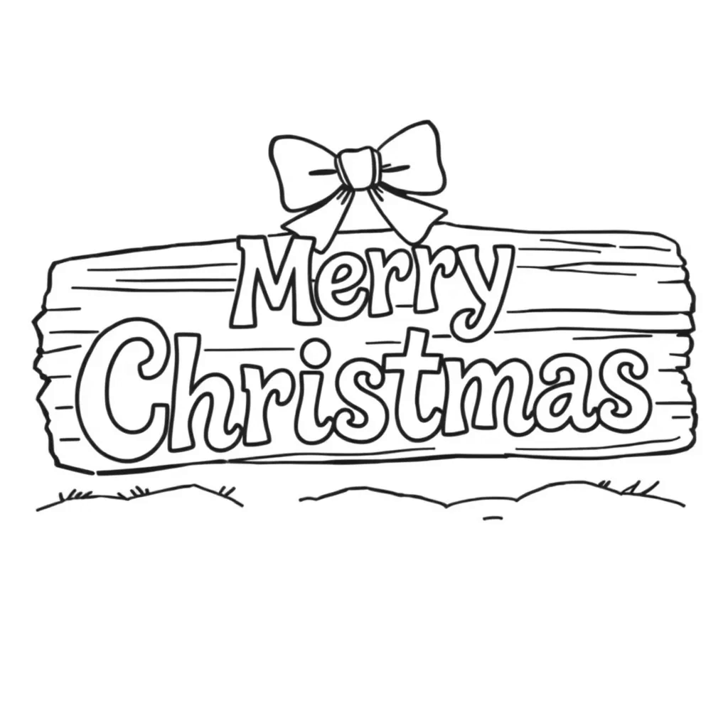 Merry Christmas coloring page