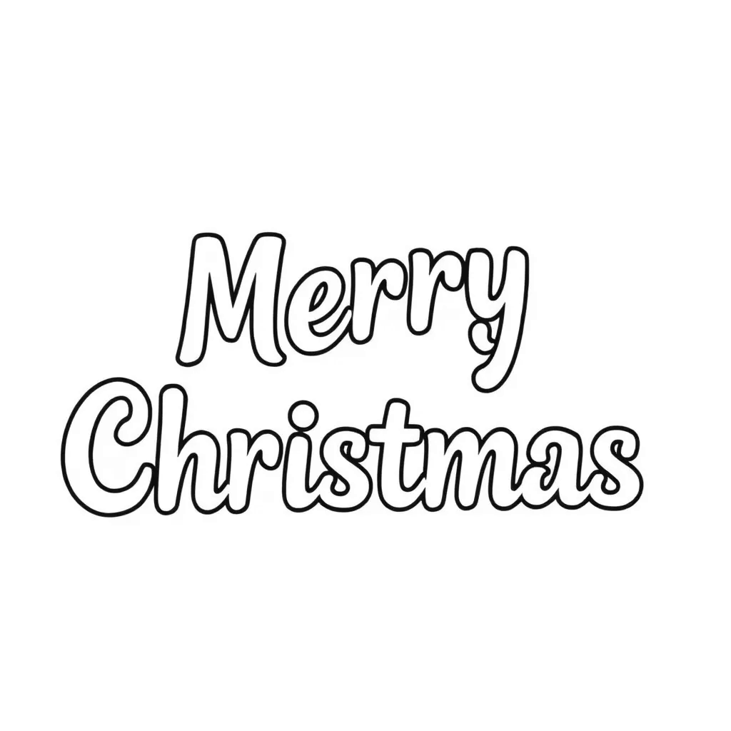Merry Christmas coloring page