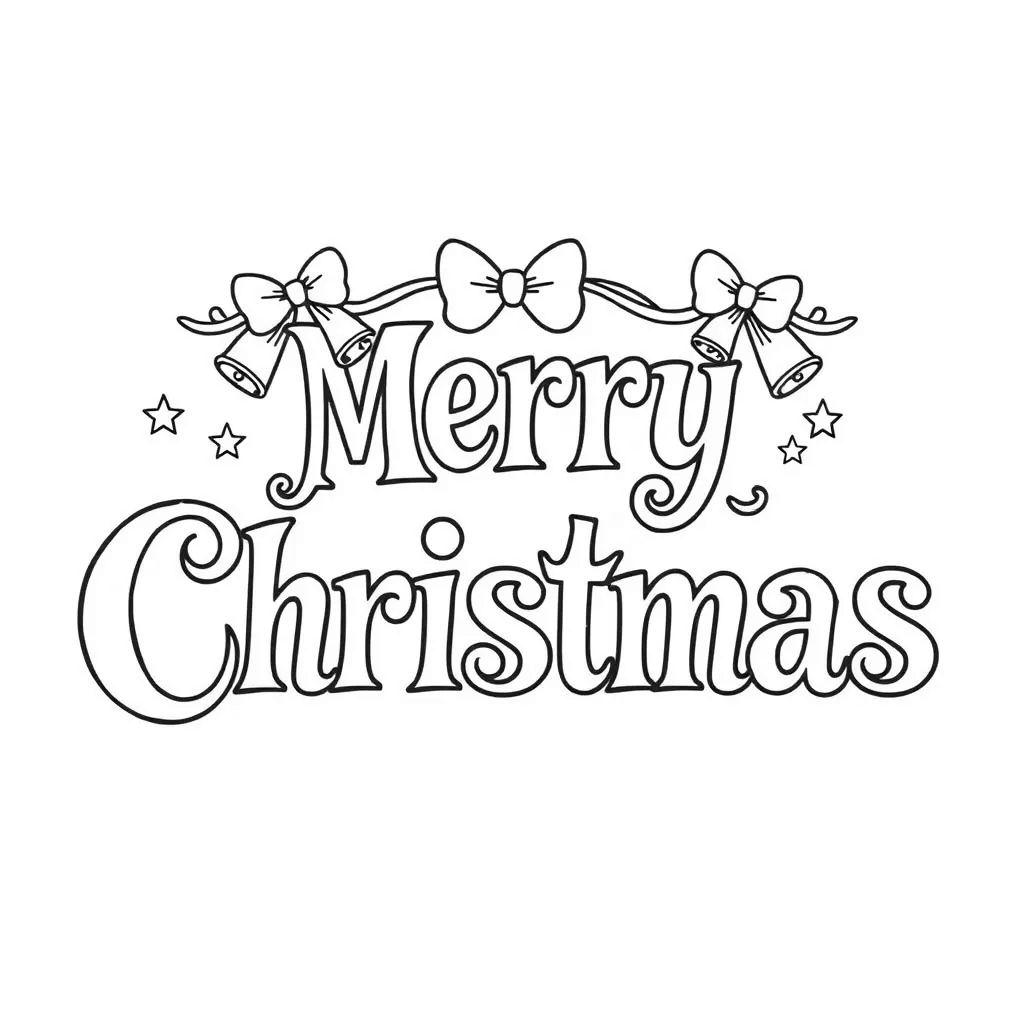 Merry Christmas coloring page