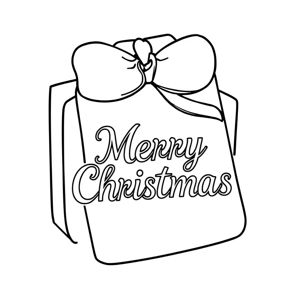 Merry Christmas coloring page