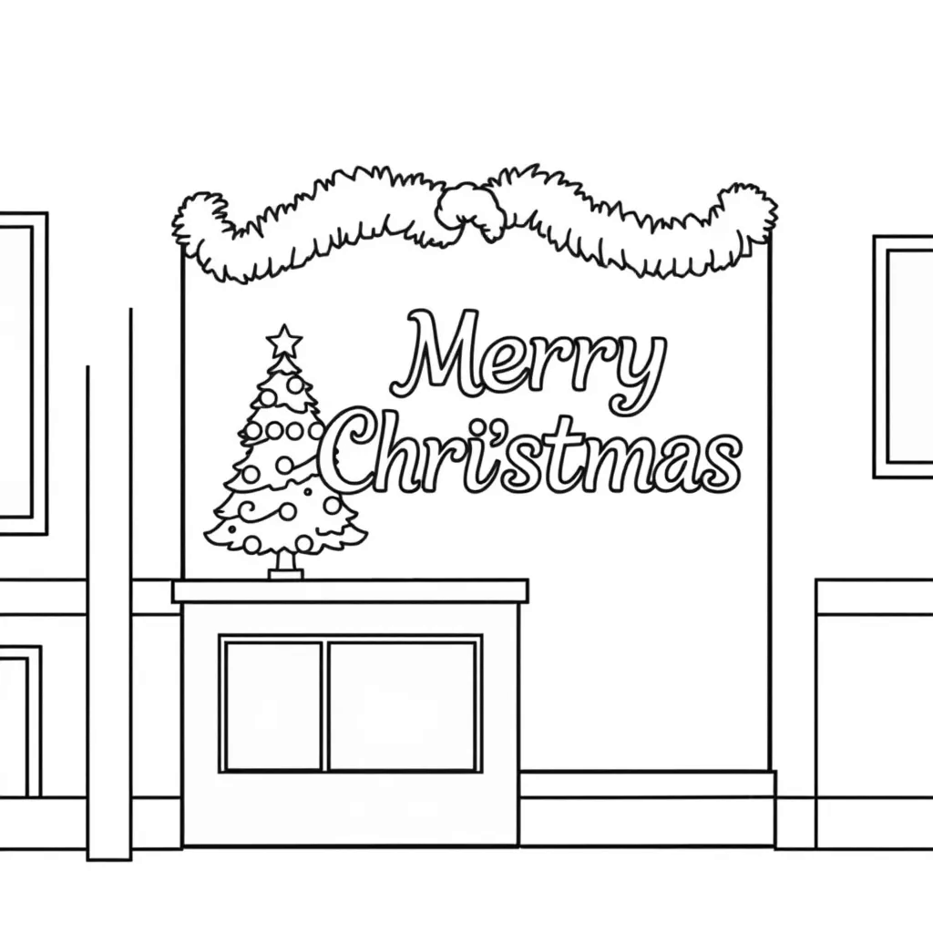 Merry Christmas coloring page