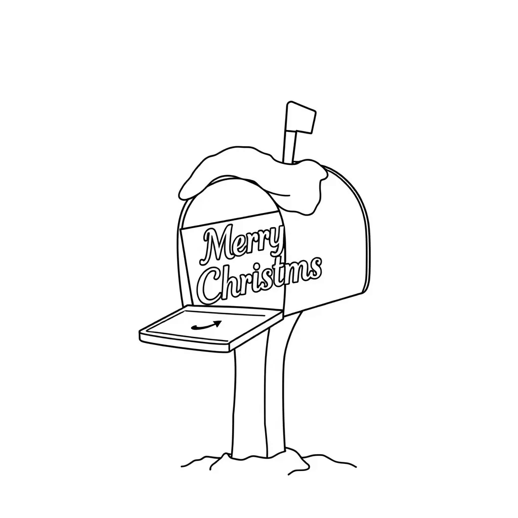 Merry Christmas coloring page