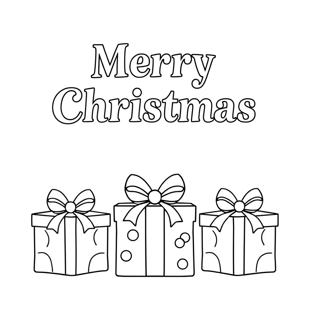 Merry Christmas coloring page
