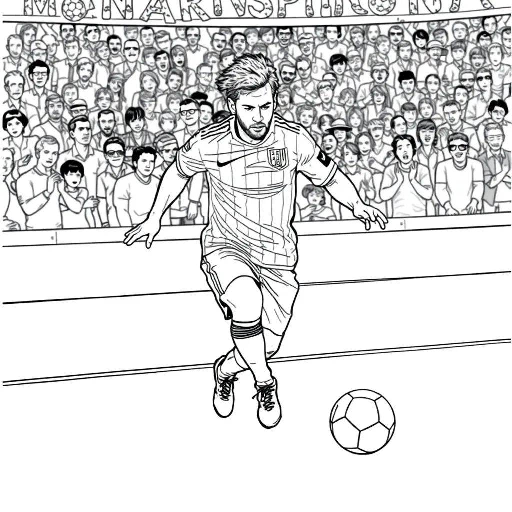 Messi coloring page