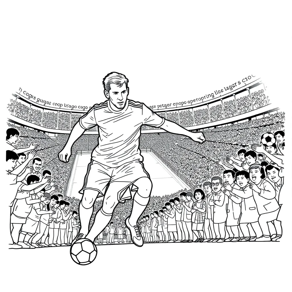Messi coloring page