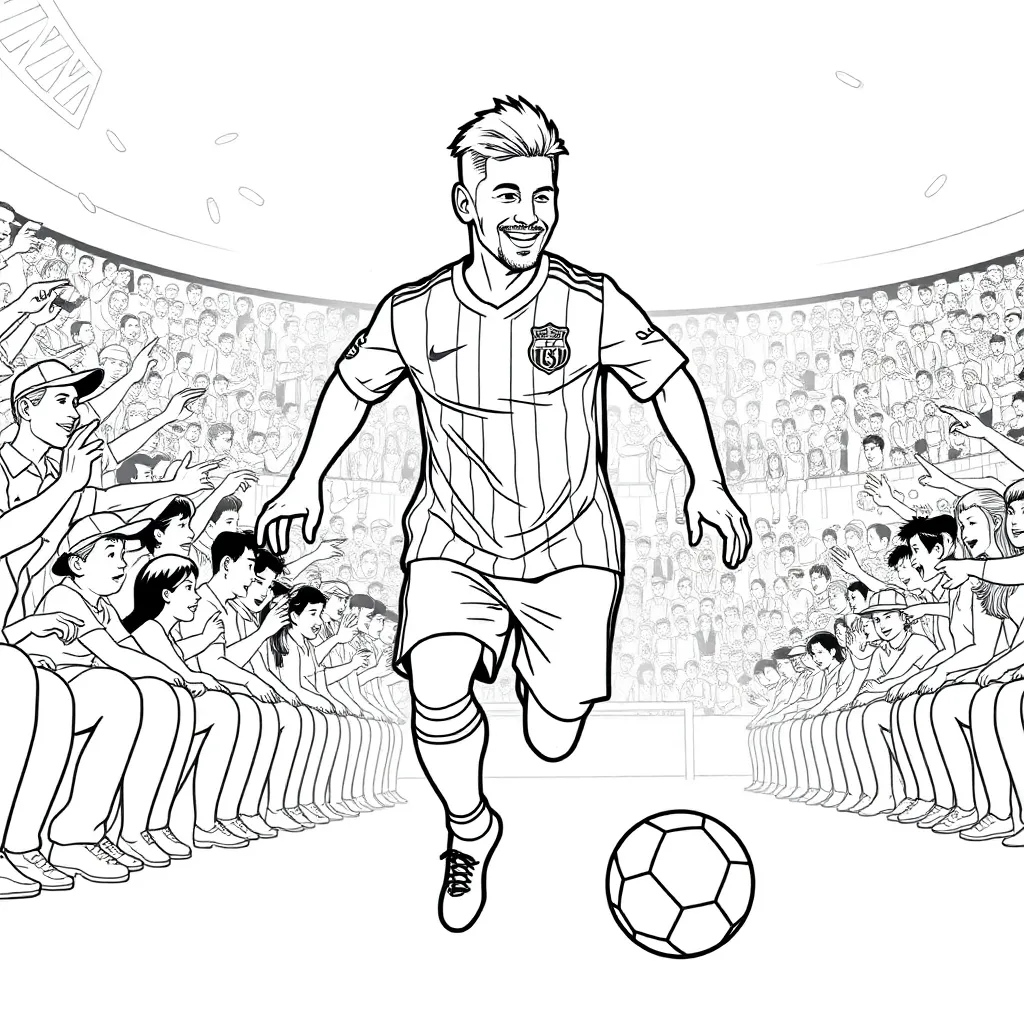 Messi coloring page