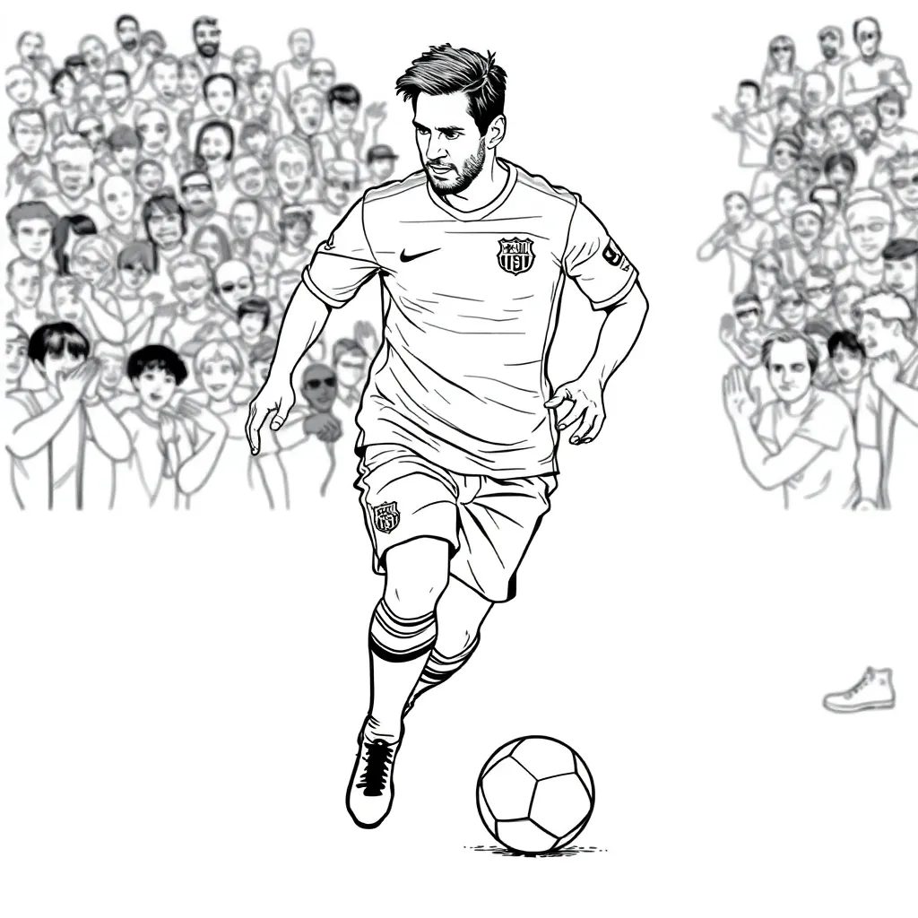 Messi coloring page