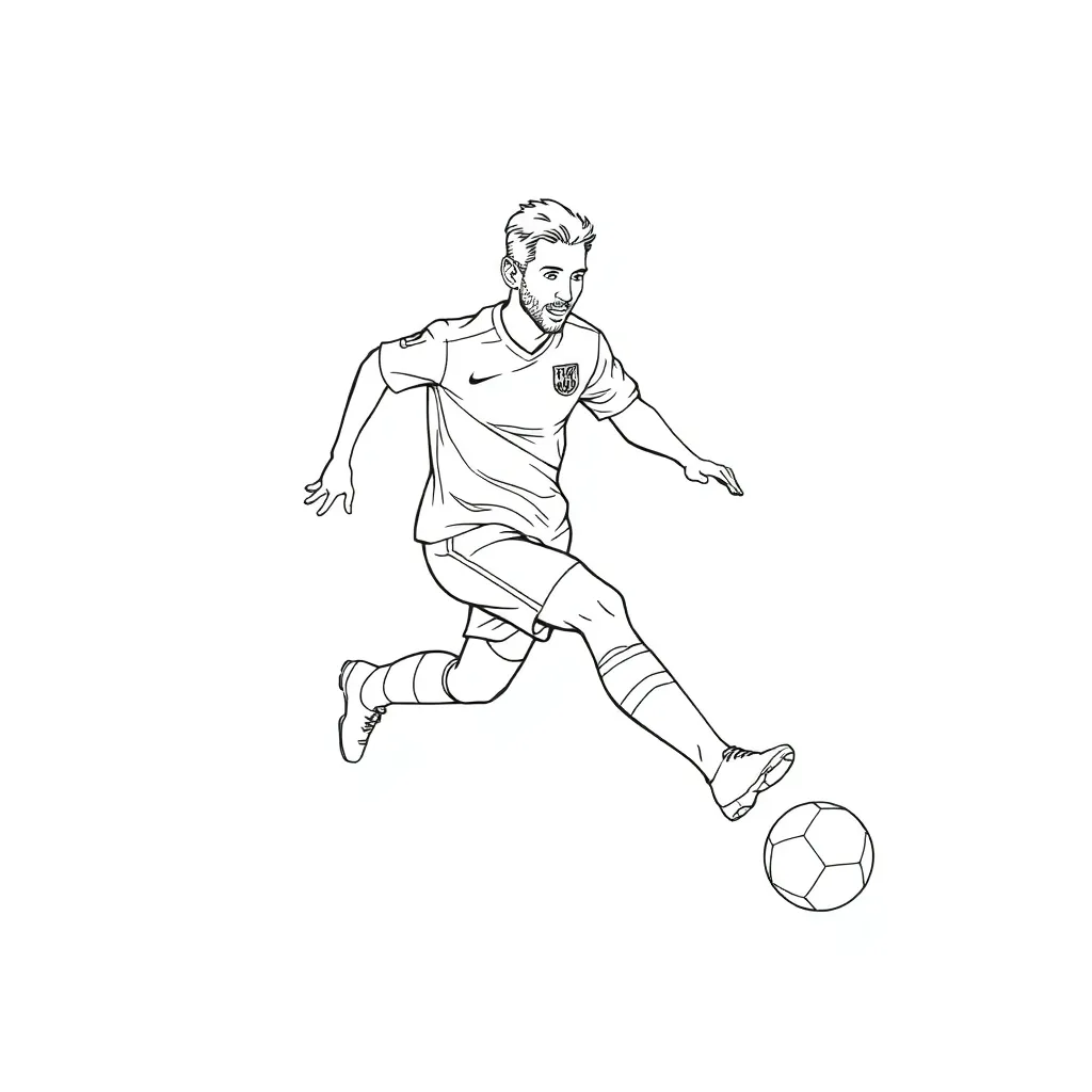 Messi coloring page