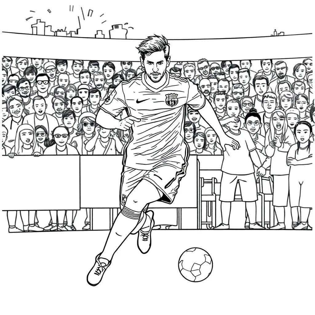 Messi coloring page