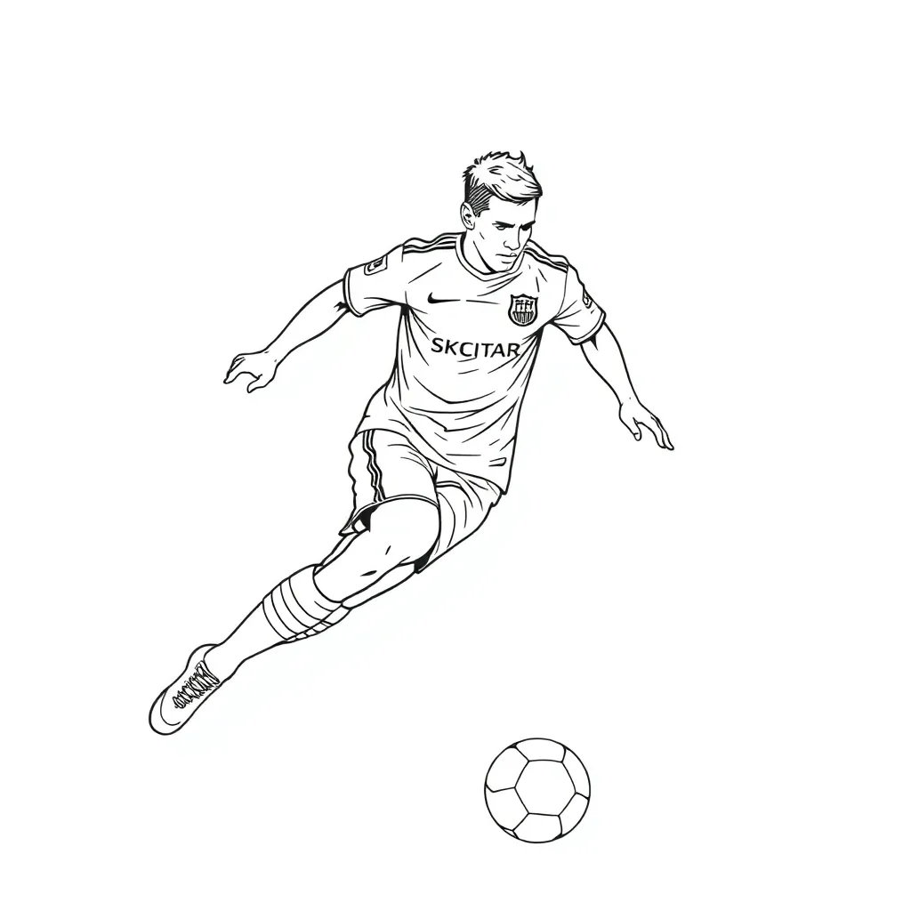 Messi coloring page