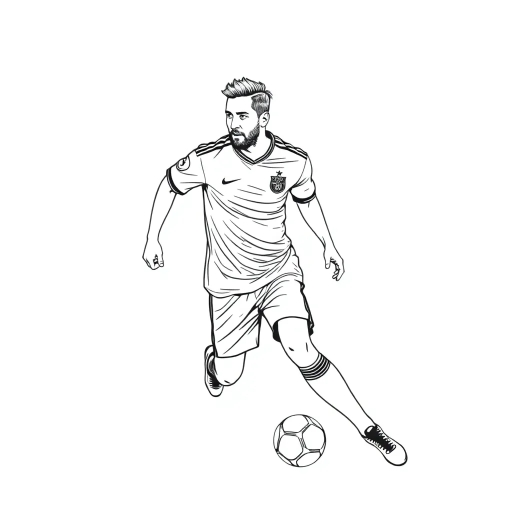 Messi coloring page