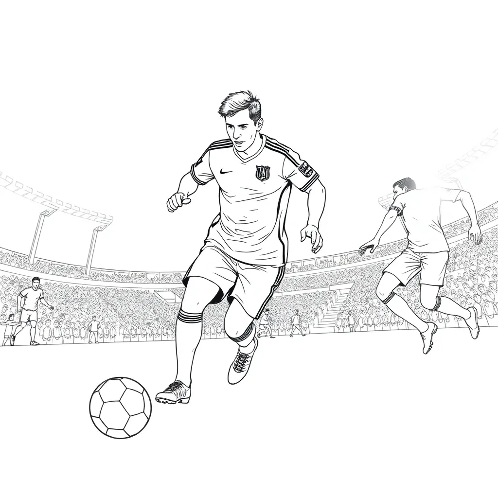 Messi coloring page