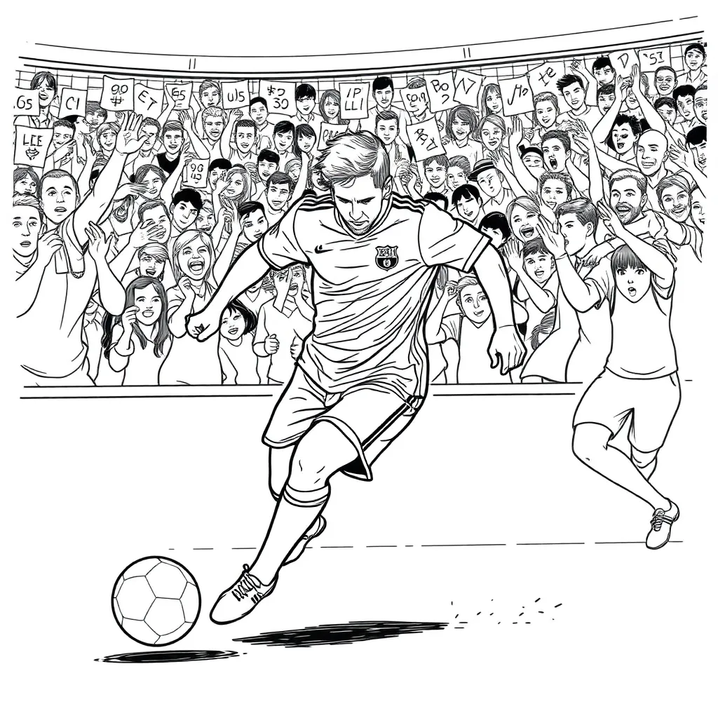 Messi coloring page