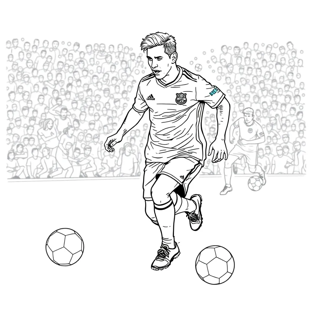 Messi coloring page