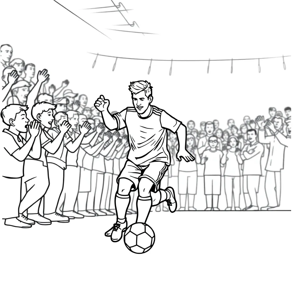 Messi coloring page