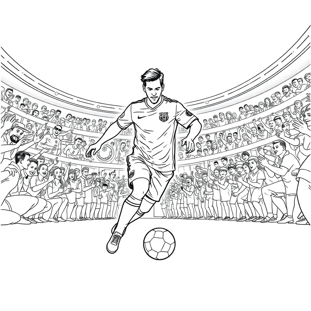 Messi coloring page