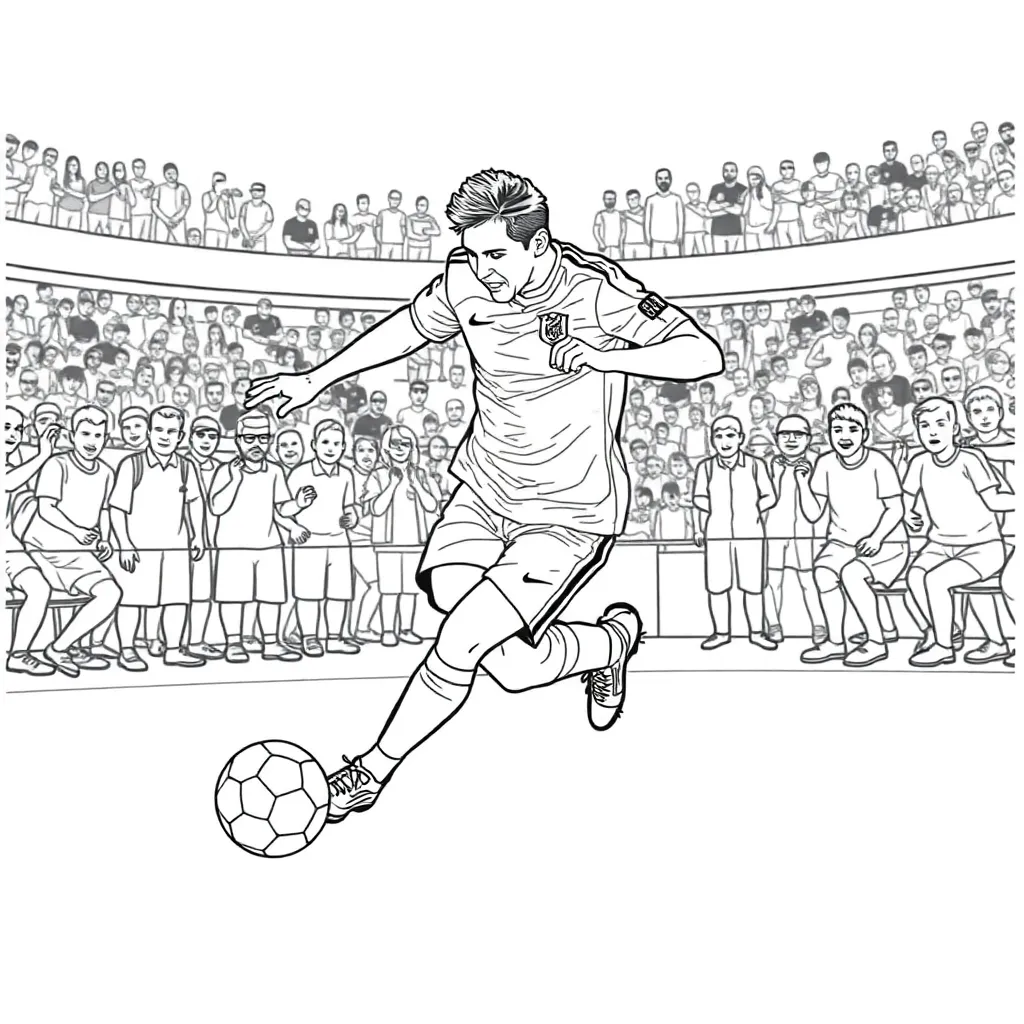 Messi coloring page