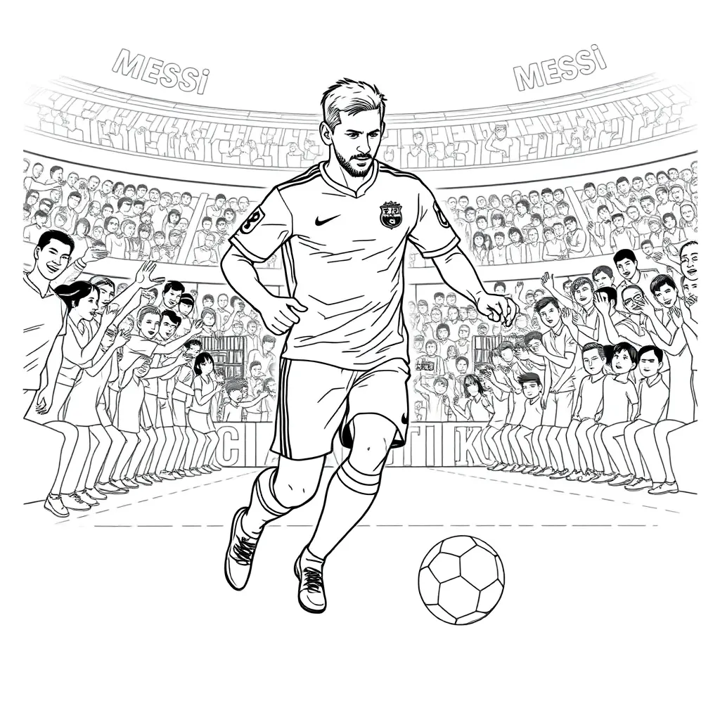 Messi coloring page