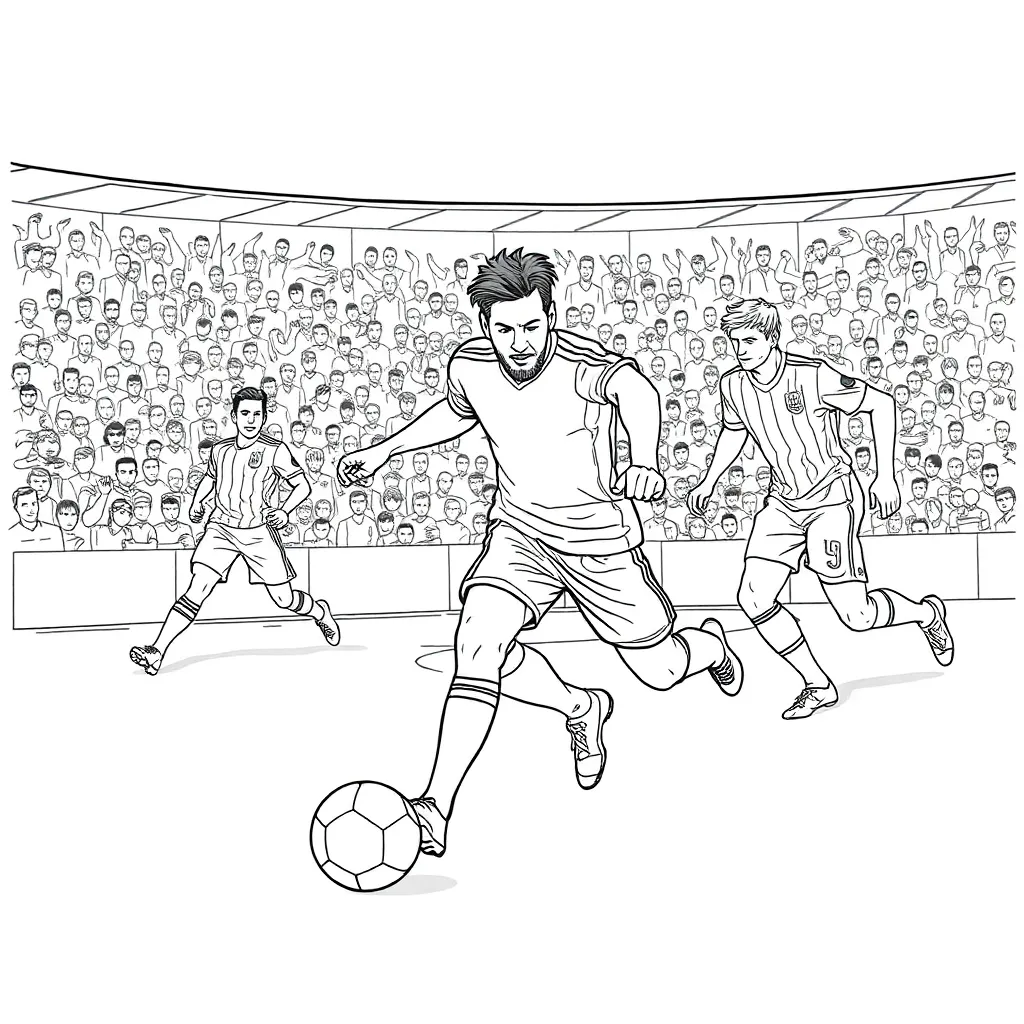 Messi coloring page