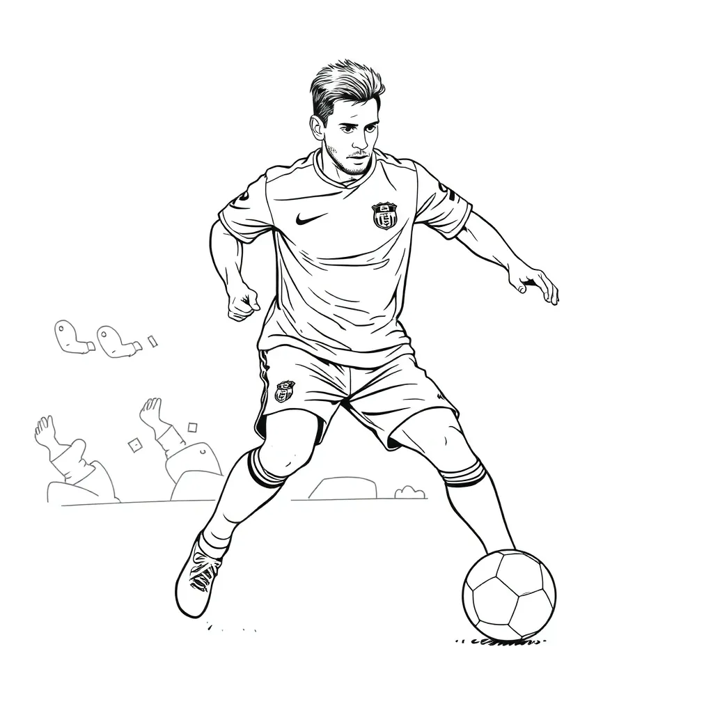 Messi coloring page