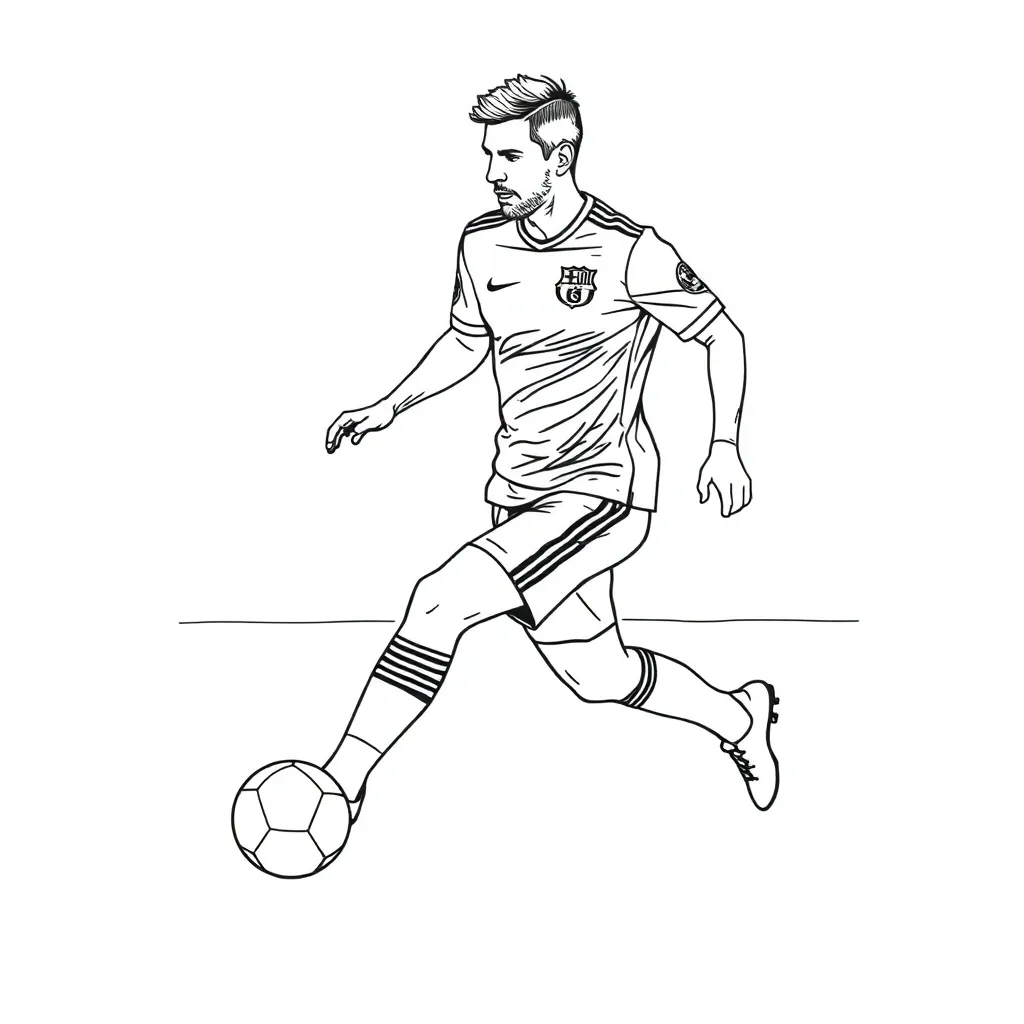 Messi coloring page