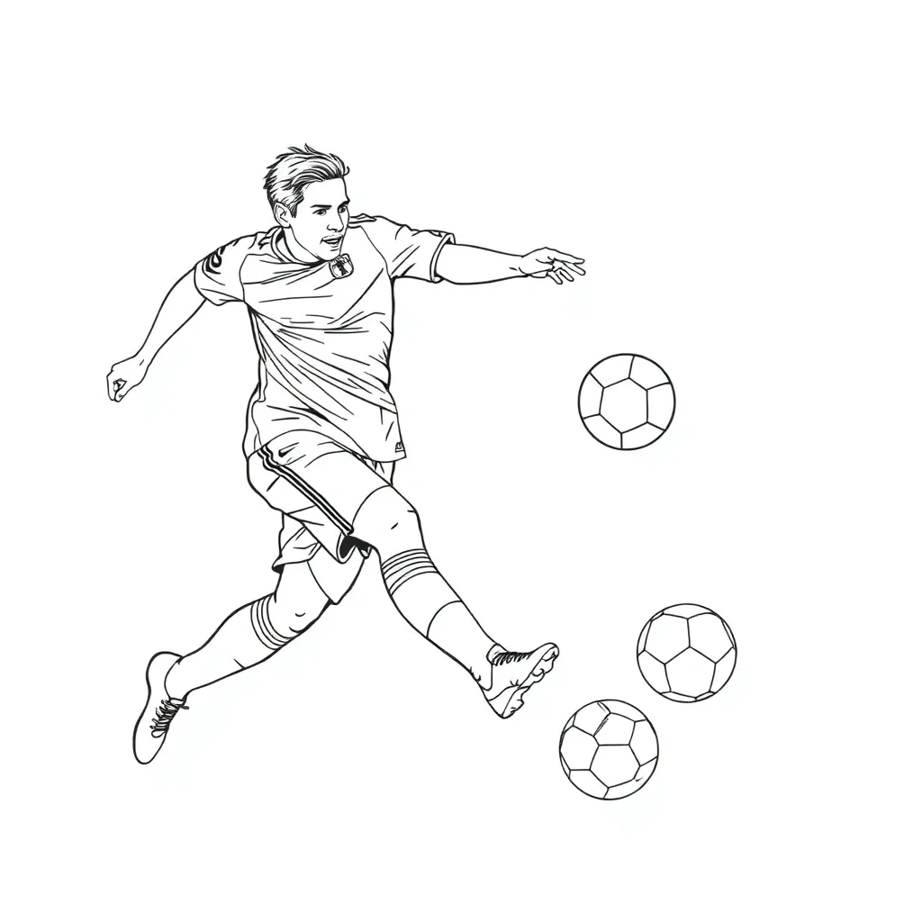 Messi coloring page