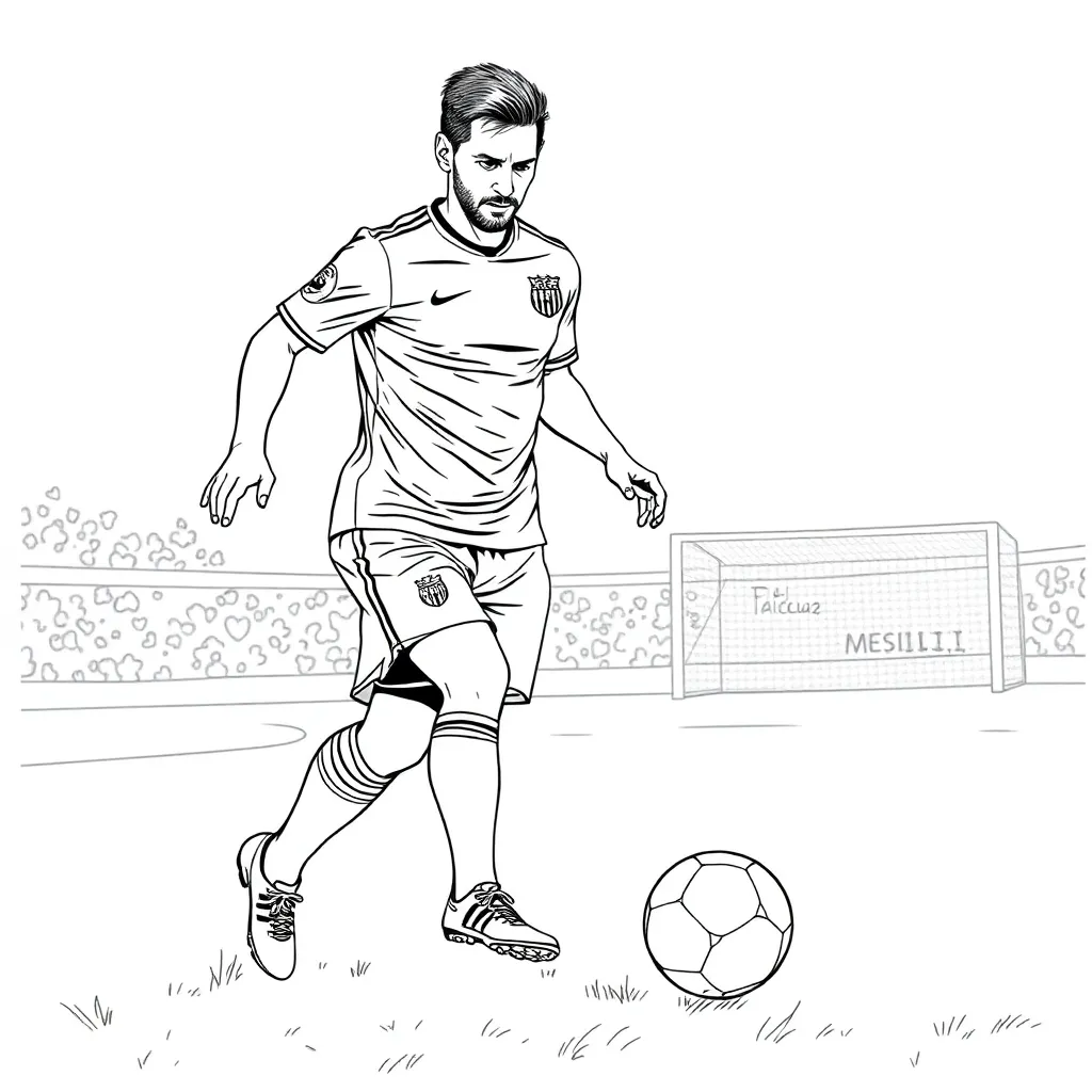 Messi coloring page