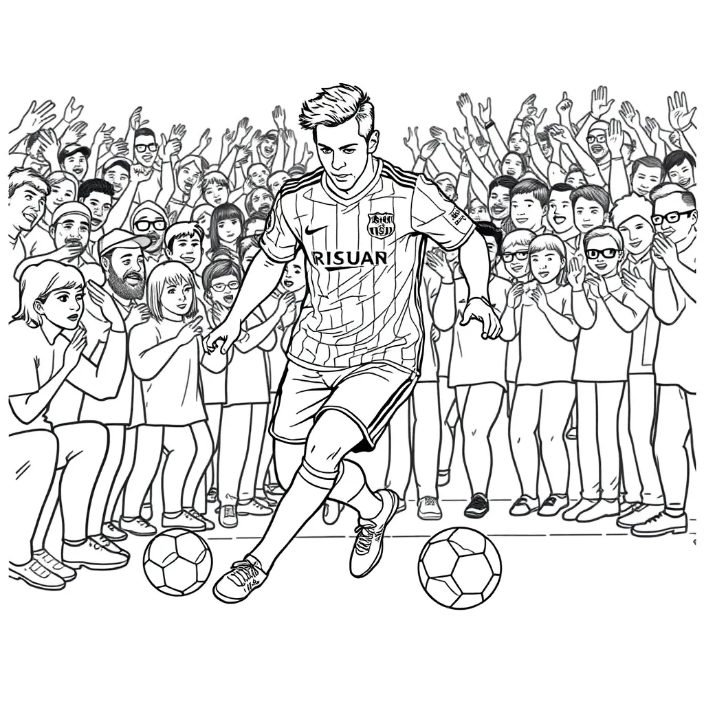 Messi coloring page